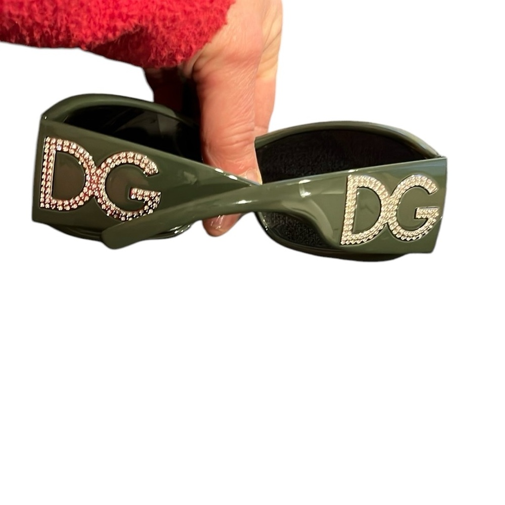 Dolce Gabbana Olive Green sheild Sunglasses - Picture 2 of 16